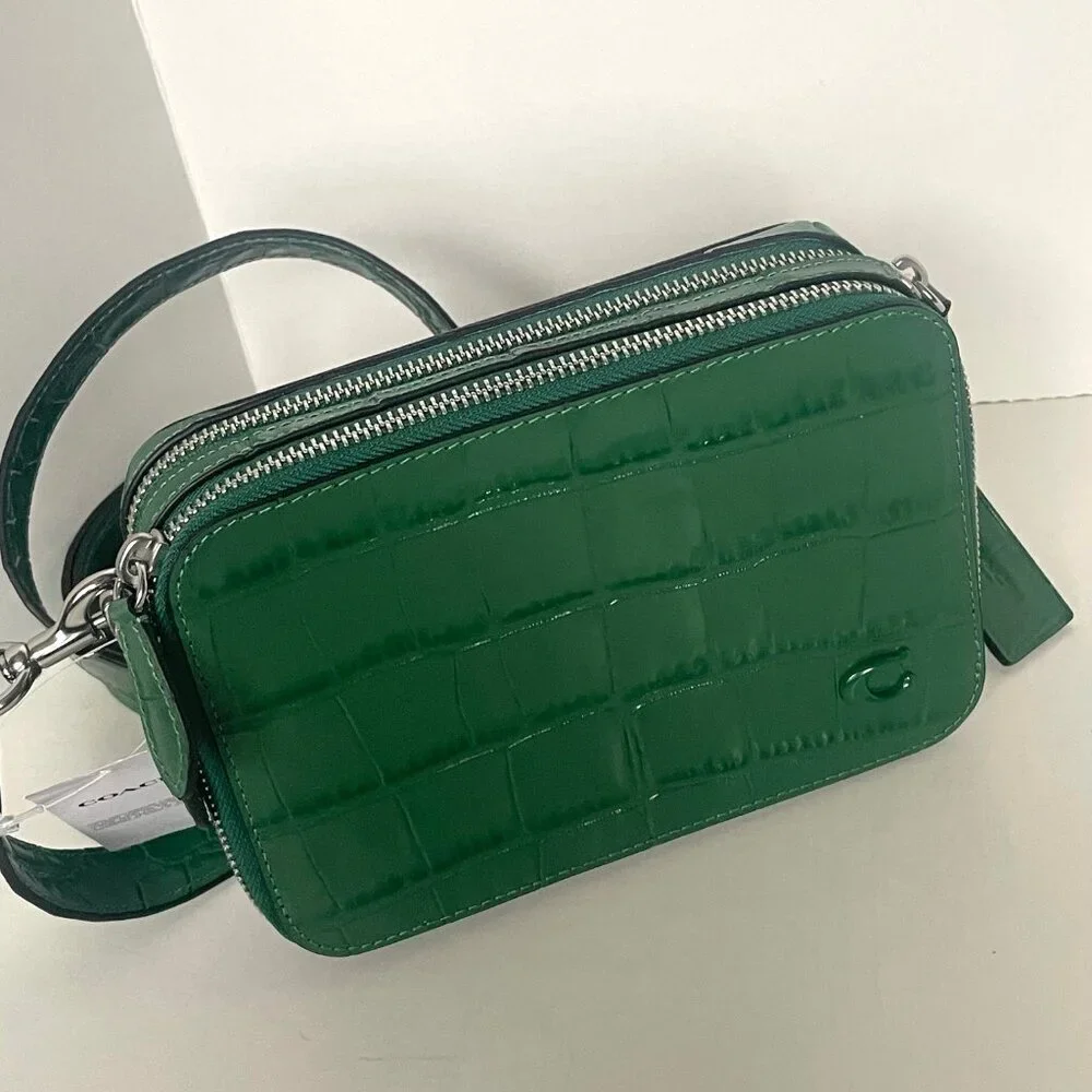 Coach Charter Crossbody 19 Ivy Green Croc Leather | Men’s CW431